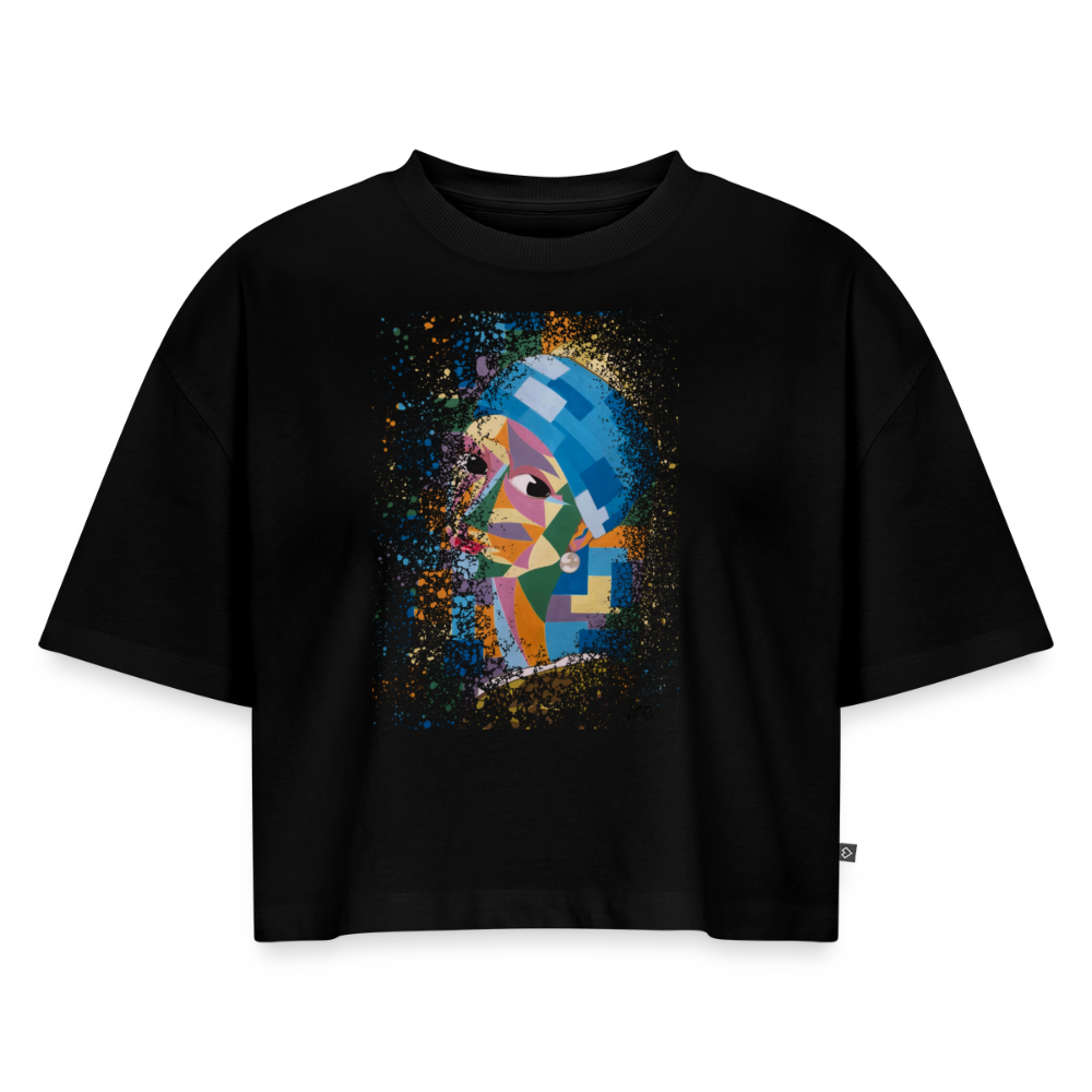 Jeune fille à la perle - VeRo  - Crop top Oversize - noir