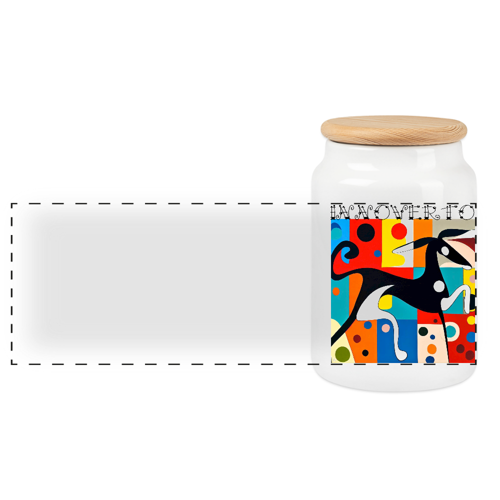 Boîte à biscuits avec couvercle en bois - blanc