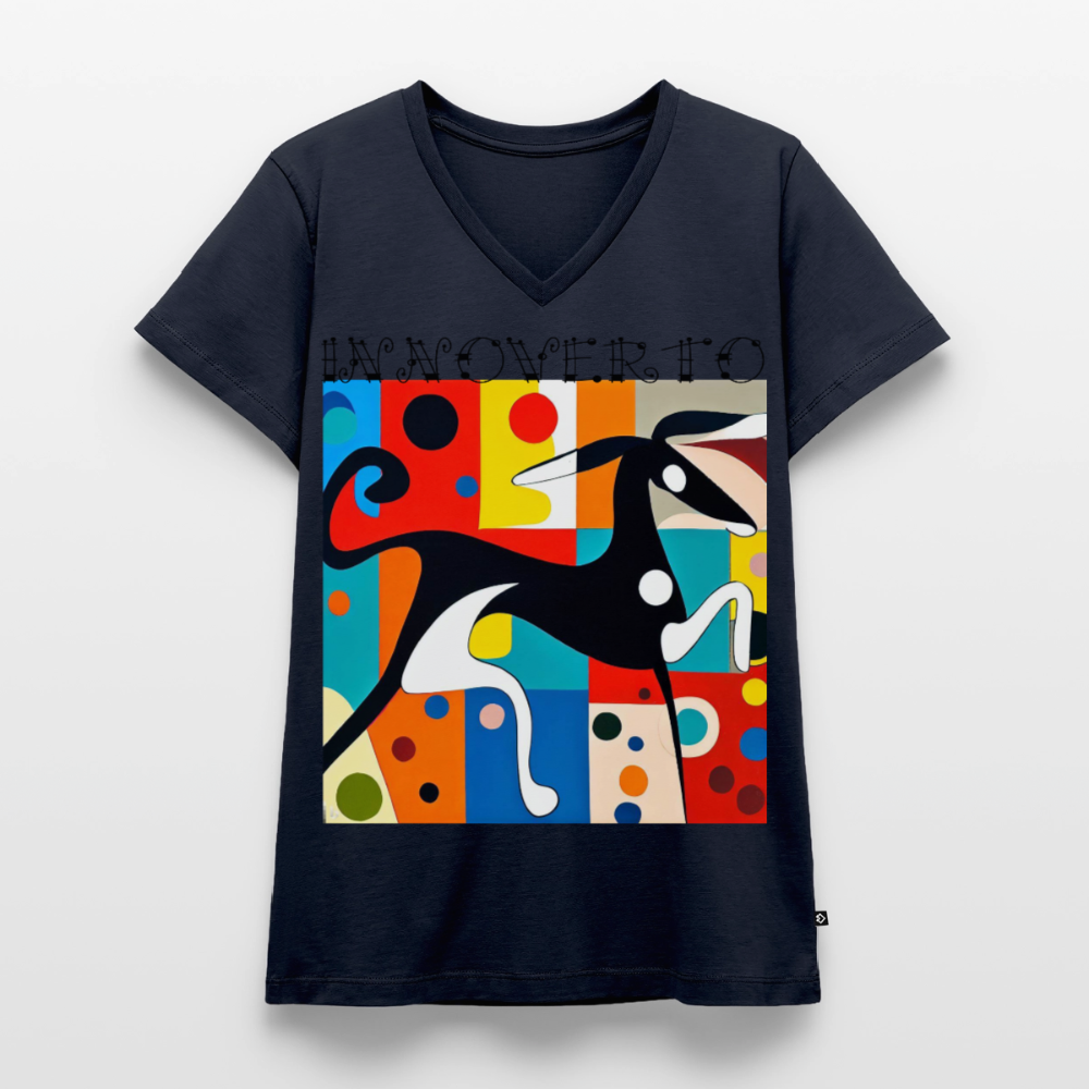 T-shirt bio col V Stanley & Stella Femme - bleu marine