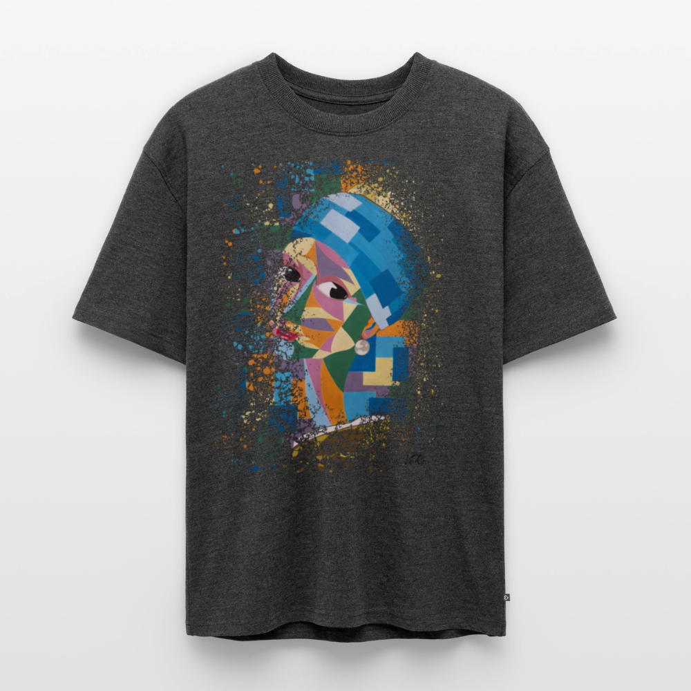 T-shirt Premium bio oversize Unisexe - anthracite chiné
