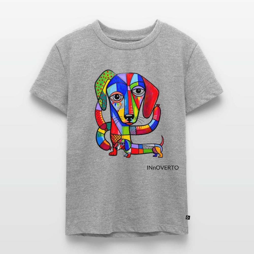 Teckel - Toto - Enfant - gris chiné