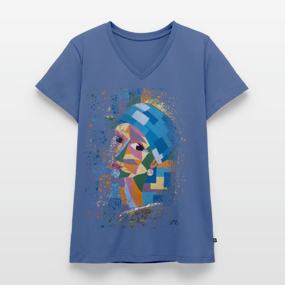 T-shirt bio col V Stanley & Stella Femme - rouge