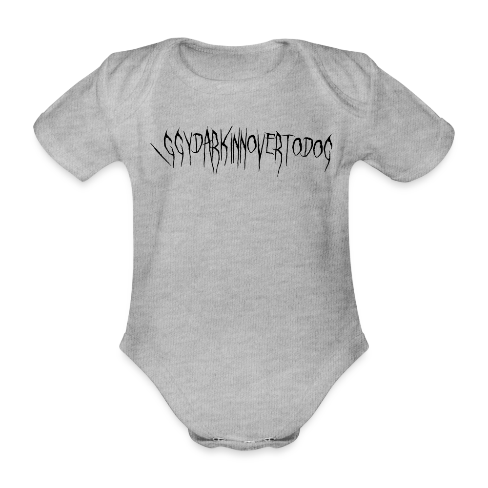 Body Bébé bio manches courtes - gris chiné