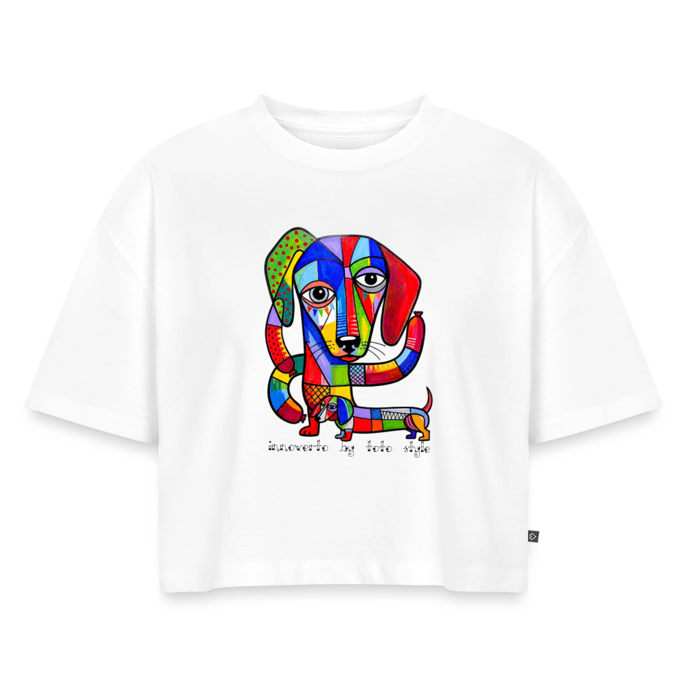 Teckel by Teckel - Crop top Oversize - blanc
