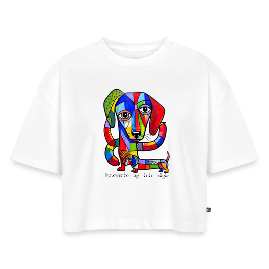 Teckel by Teckel - Crop top Oversize - blanc