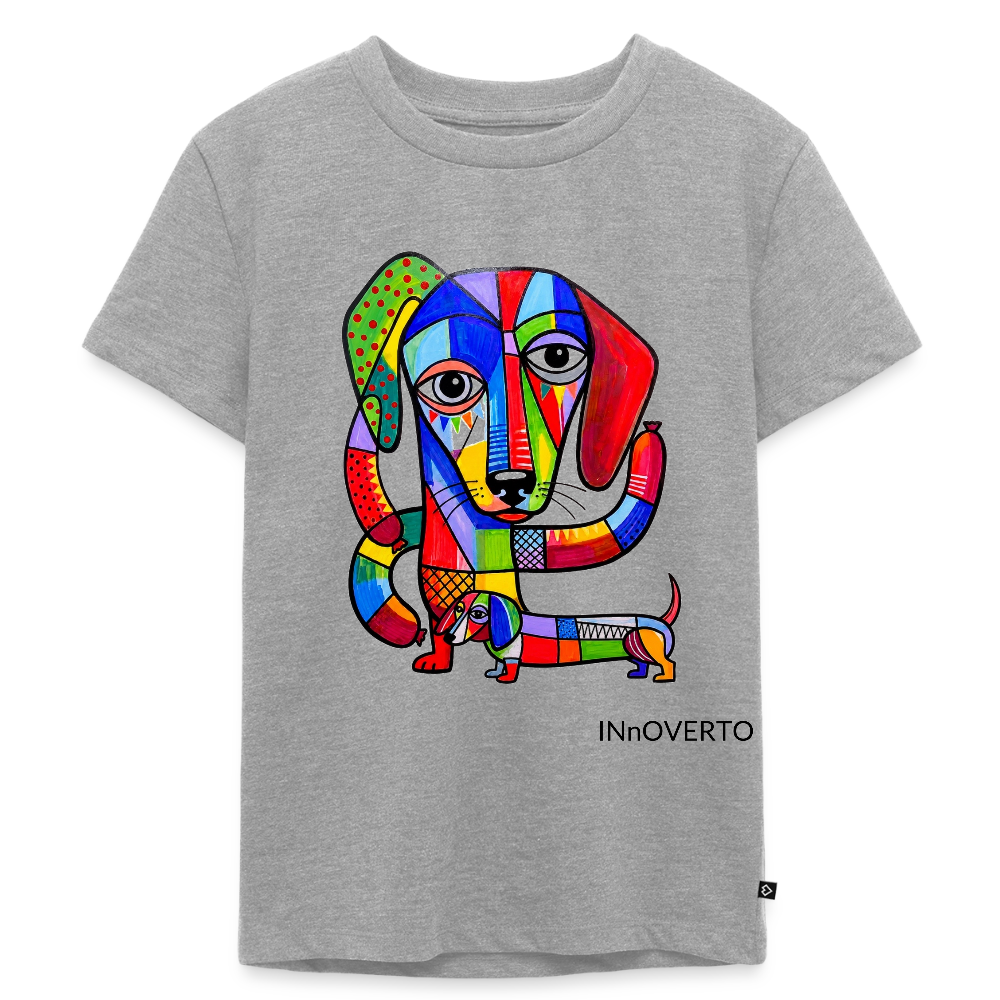 Teckel - Toto - Enfant - gris chiné