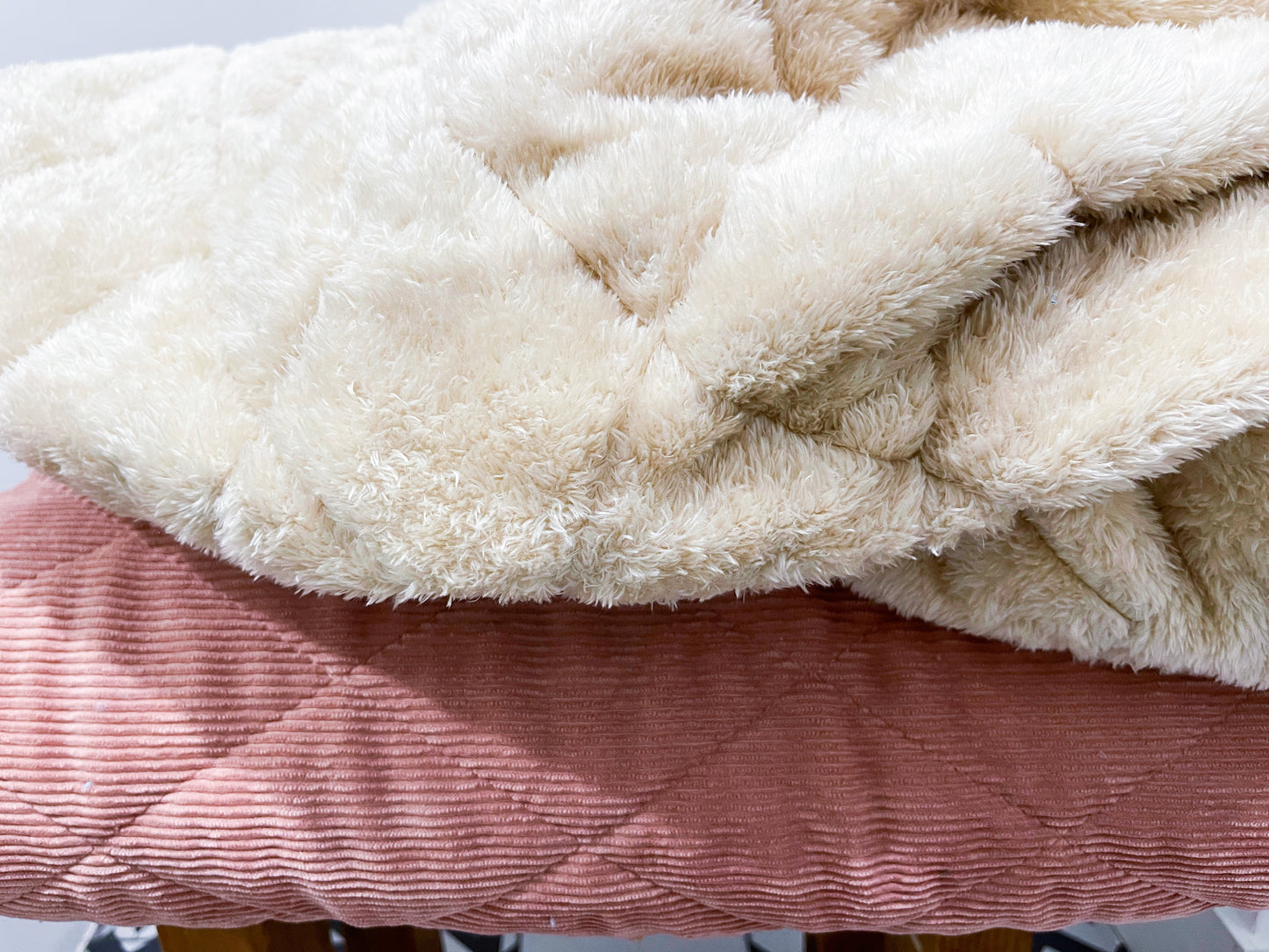 Manteau Velours Rose Doublé Fourrure Synthétique Beige Petit Lévrier Italien Innoverto.dog