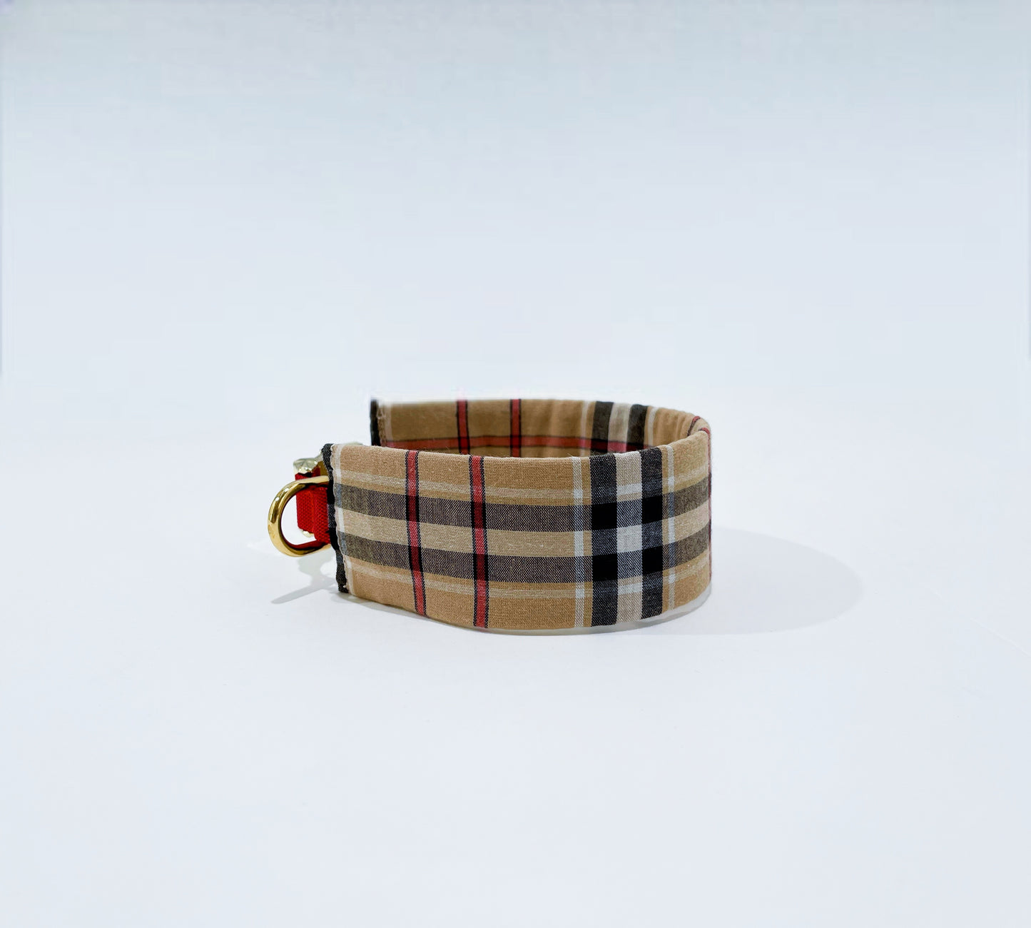 collier martingale tartan beige lévrier - collier lévrier innoverto.dog