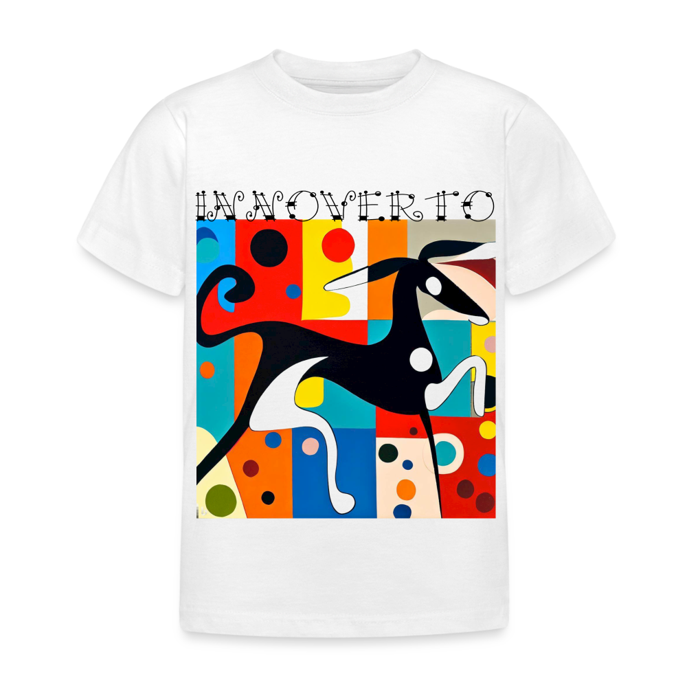 T-shirt Enfant - blanc  - t-shirt lévrier innoverto - innoverto.nice - innoverto.dog