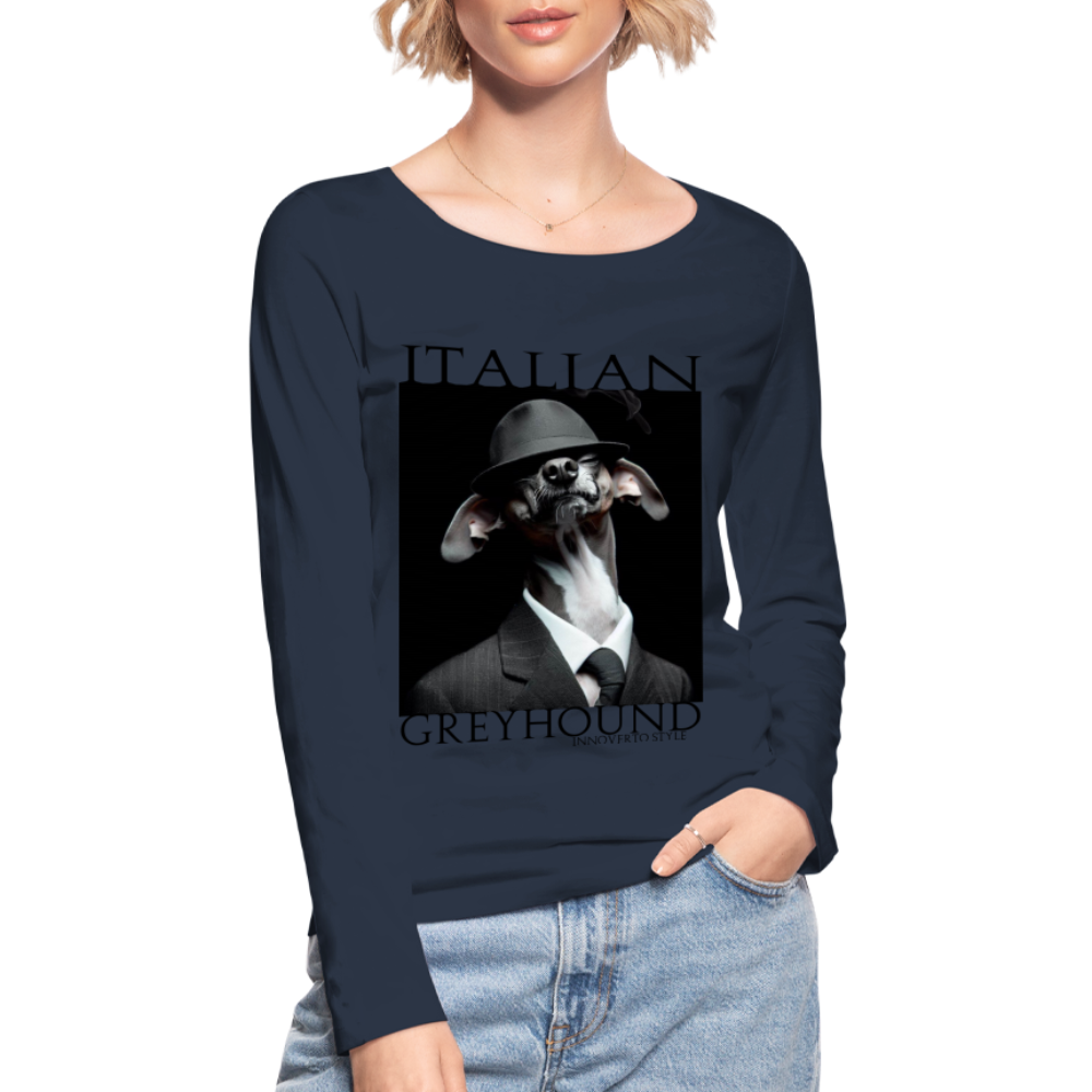 T-shirt manches longues bio Stanley & Stella Femme - marine