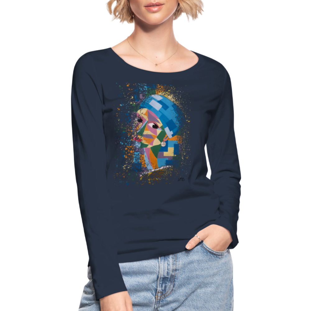 T-shirt manches longues bio Stanley & Stella Femme - marine