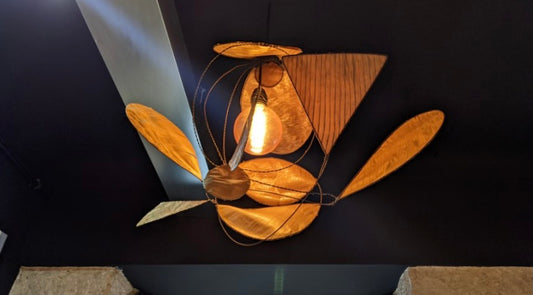 Luminaire feuilles de bananier