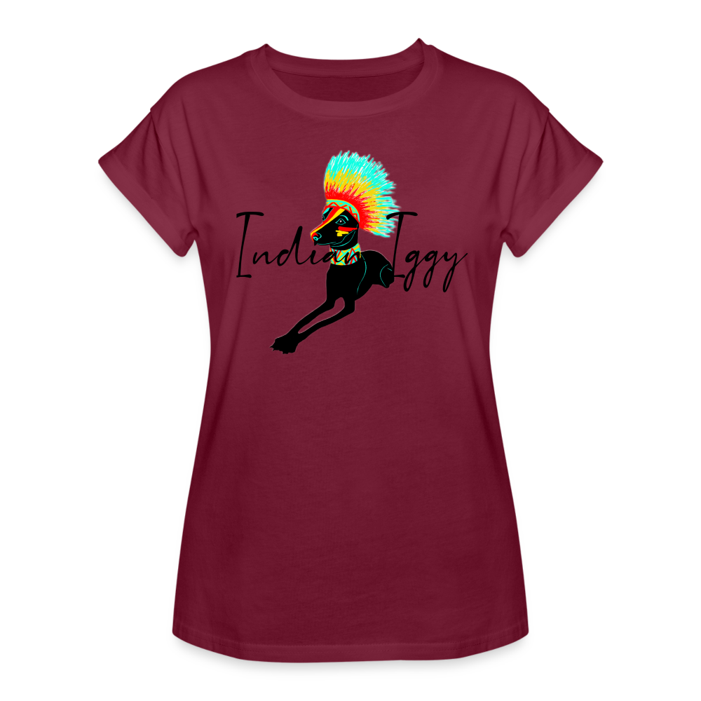 T-shirt oversize Femme - bordeaux