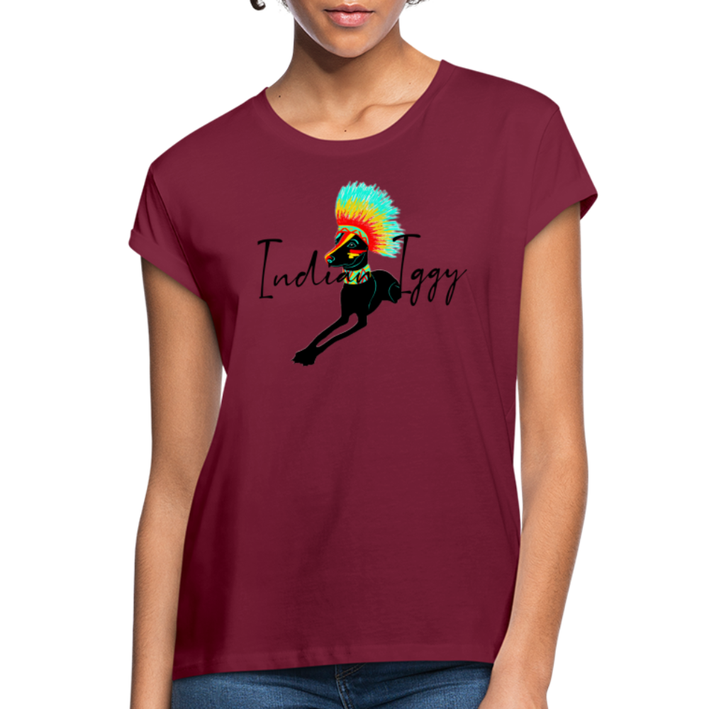 T-shirt oversize Femme - bordeaux