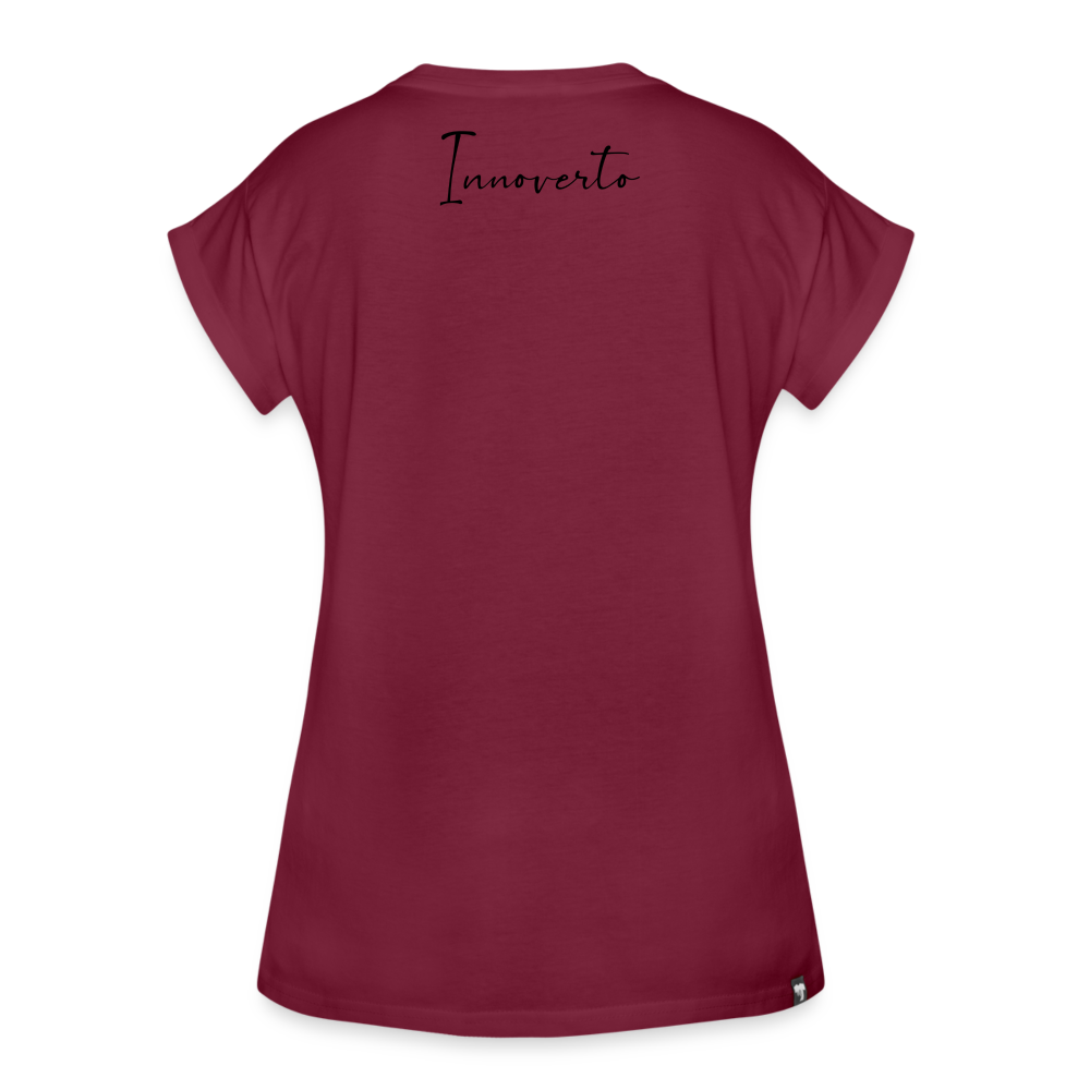 T-shirt oversize Femme - bordeaux