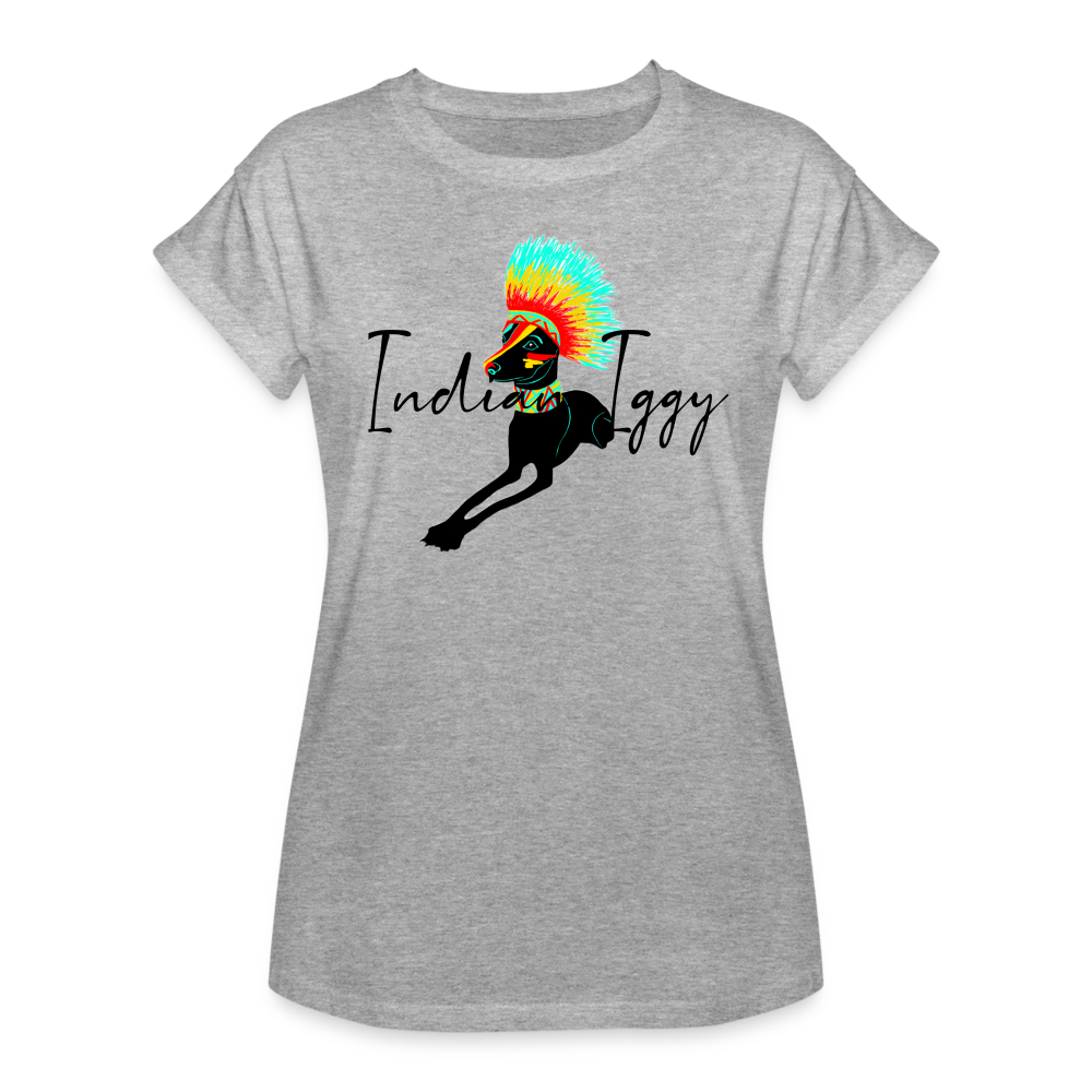 T-shirt oversize Femme - gris chiné