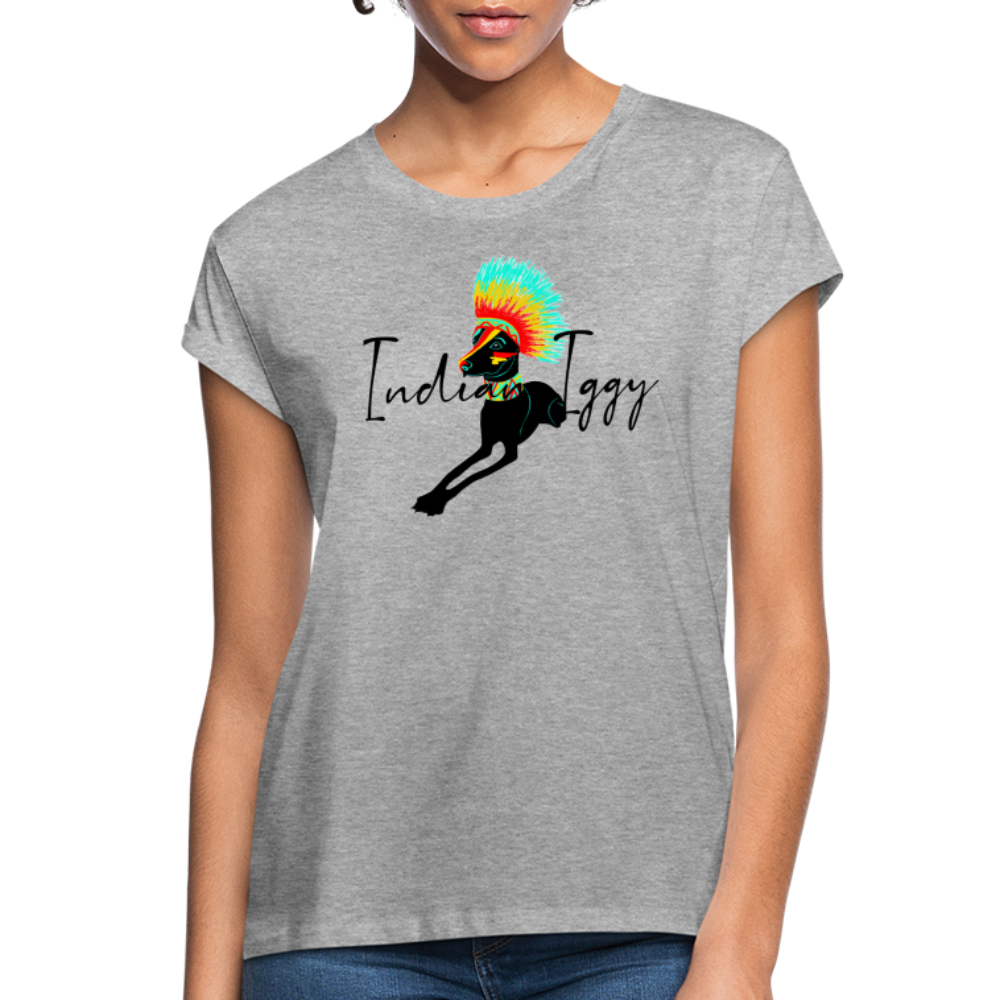 T-shirt oversize Femme - gris chiné