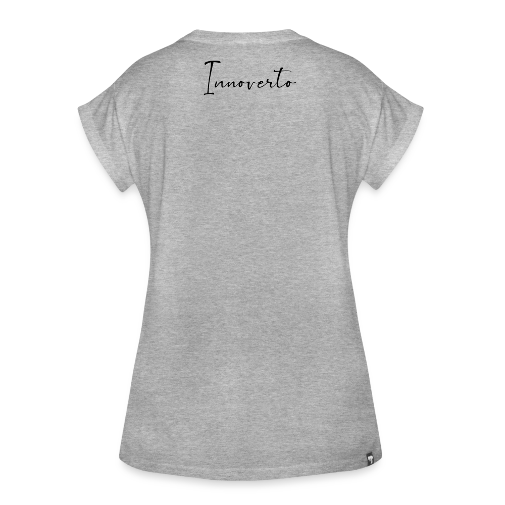 T-shirt oversize Femme - gris chiné