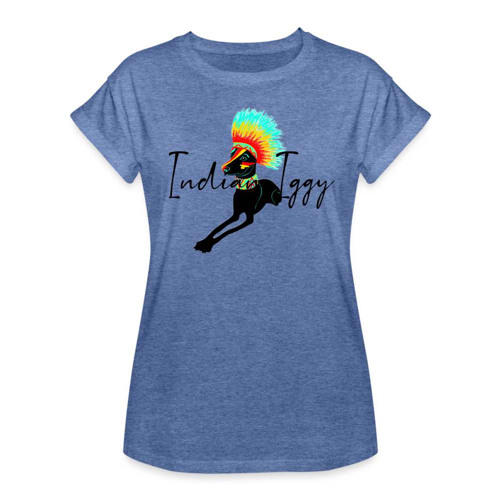 T-shirt oversize Femme - bleu jeans chiné