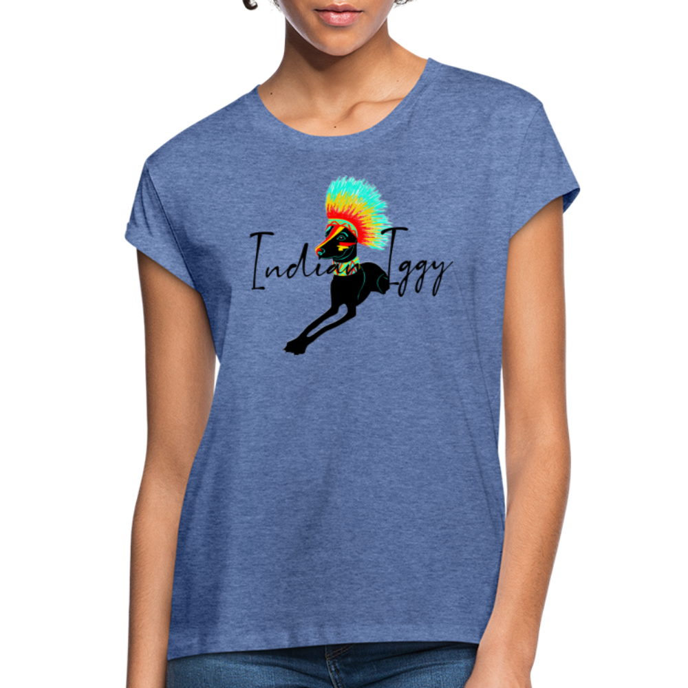 T-shirt oversize Femme - bleu jeans chiné